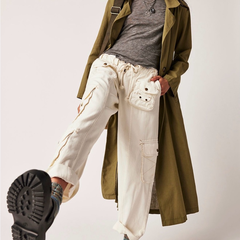 Free people Tahiti cargo pant tofu small